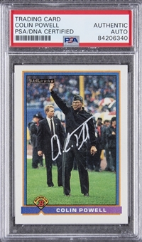 1991 Bowman #533 Colin Powell Signed Card - PSA/DNA Authentic